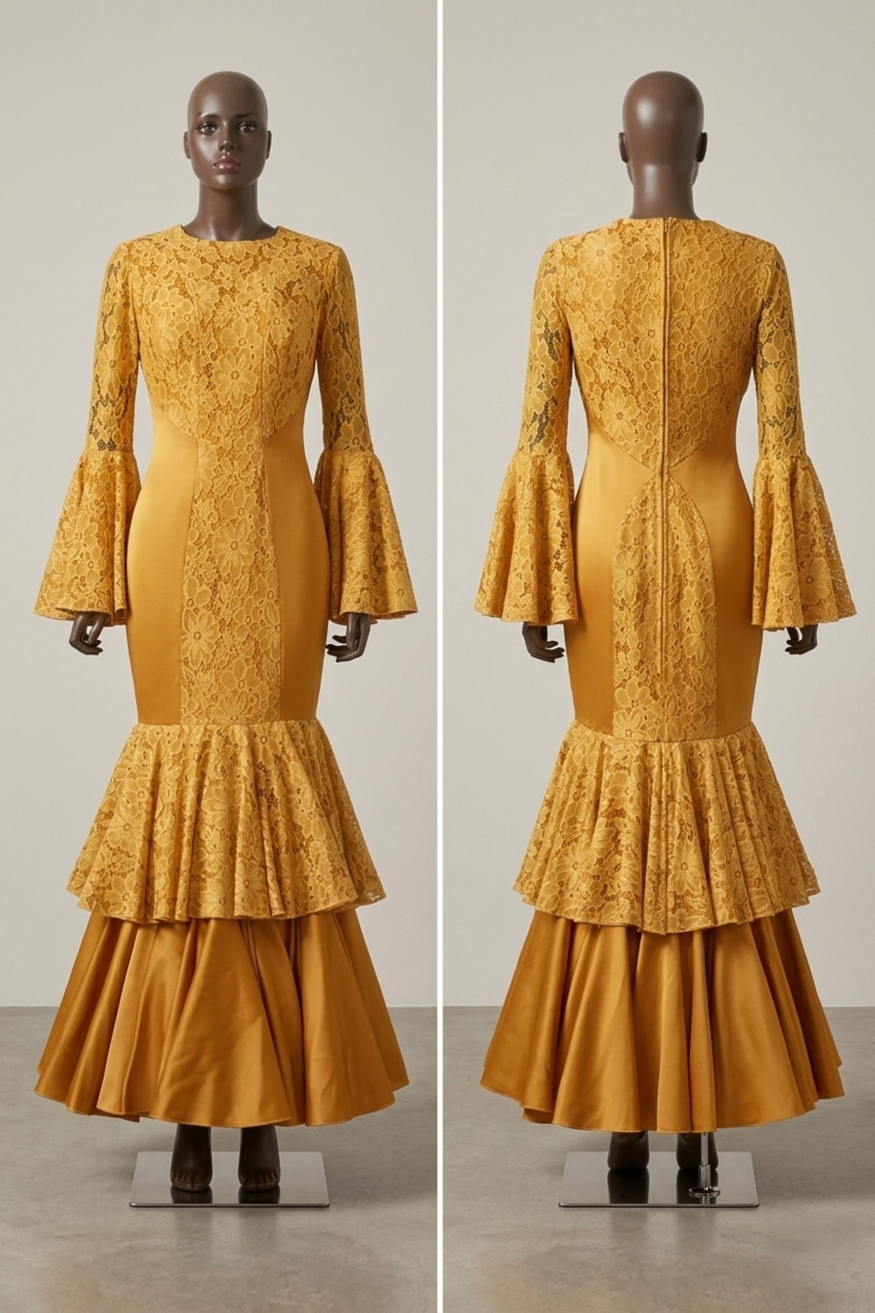 Vestido Flamenca Caléndula Mostaza