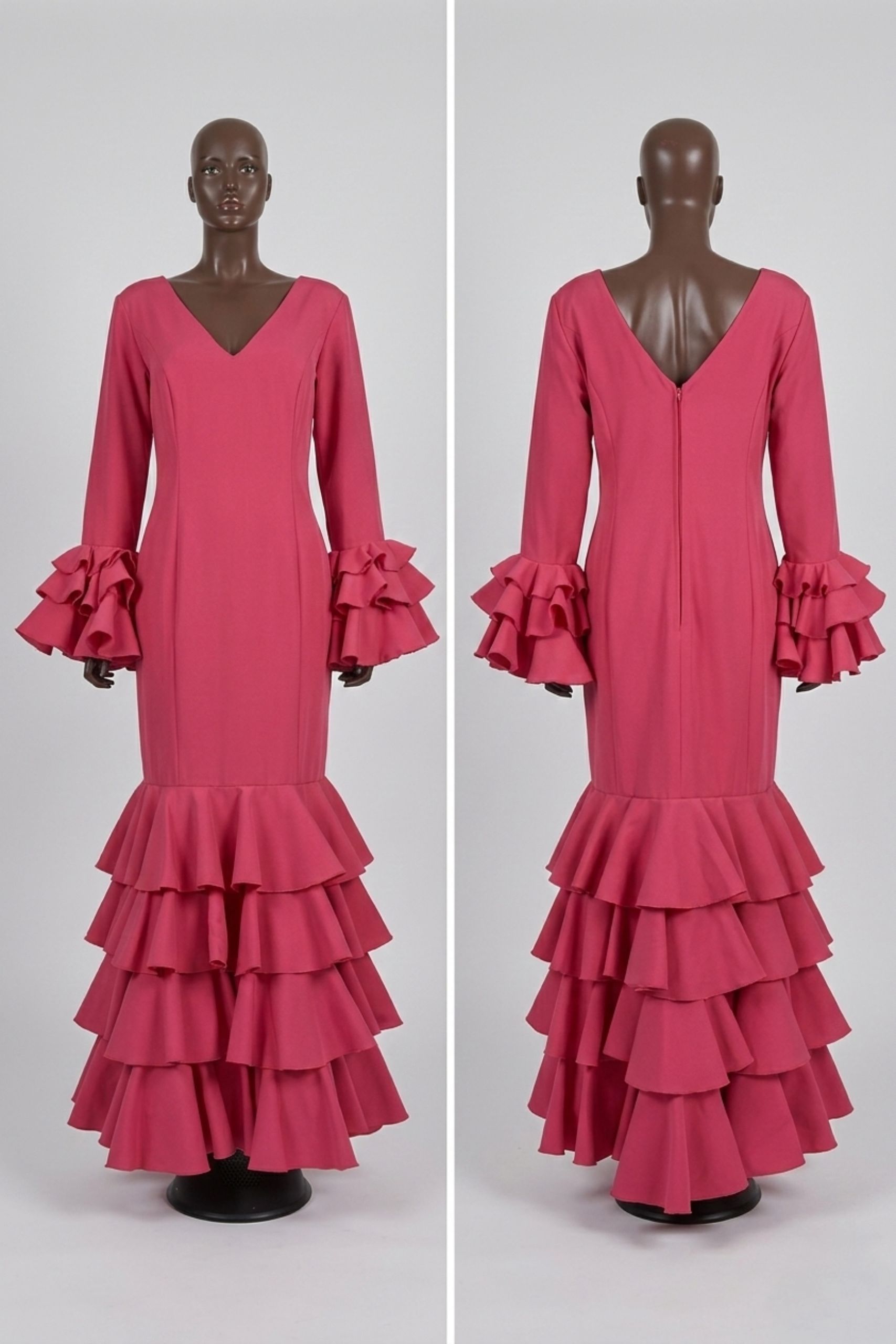 Vestido Flamenca Basic Coral